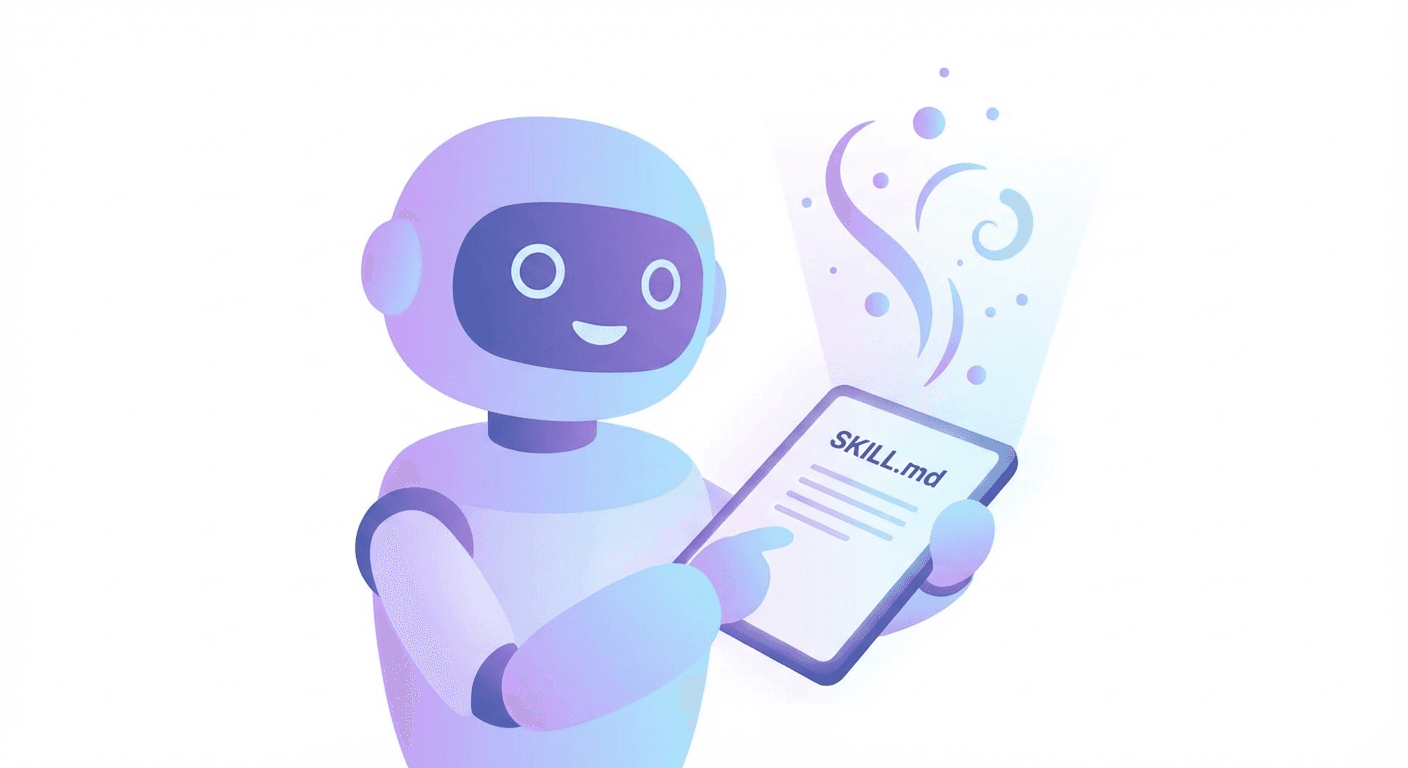 AI가 SKILL.md를 읽는 모습