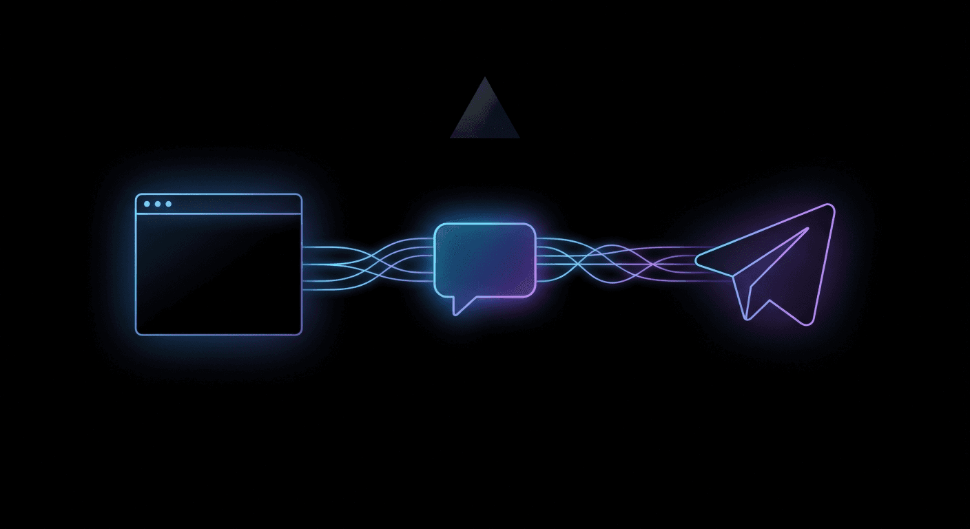 Vercel + Telegram 실시간 채팅 위젯 히어로